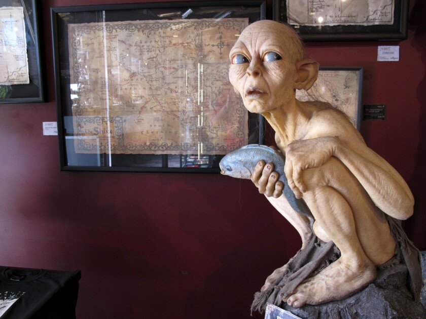 Sculpture of Gollum from "Lord of the Rings" films