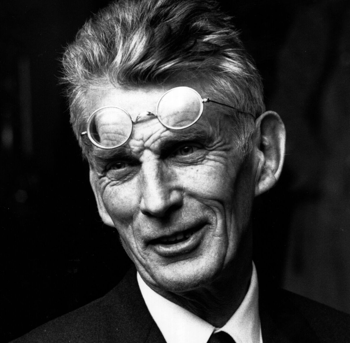 Samuel Beckett smiles for the camera