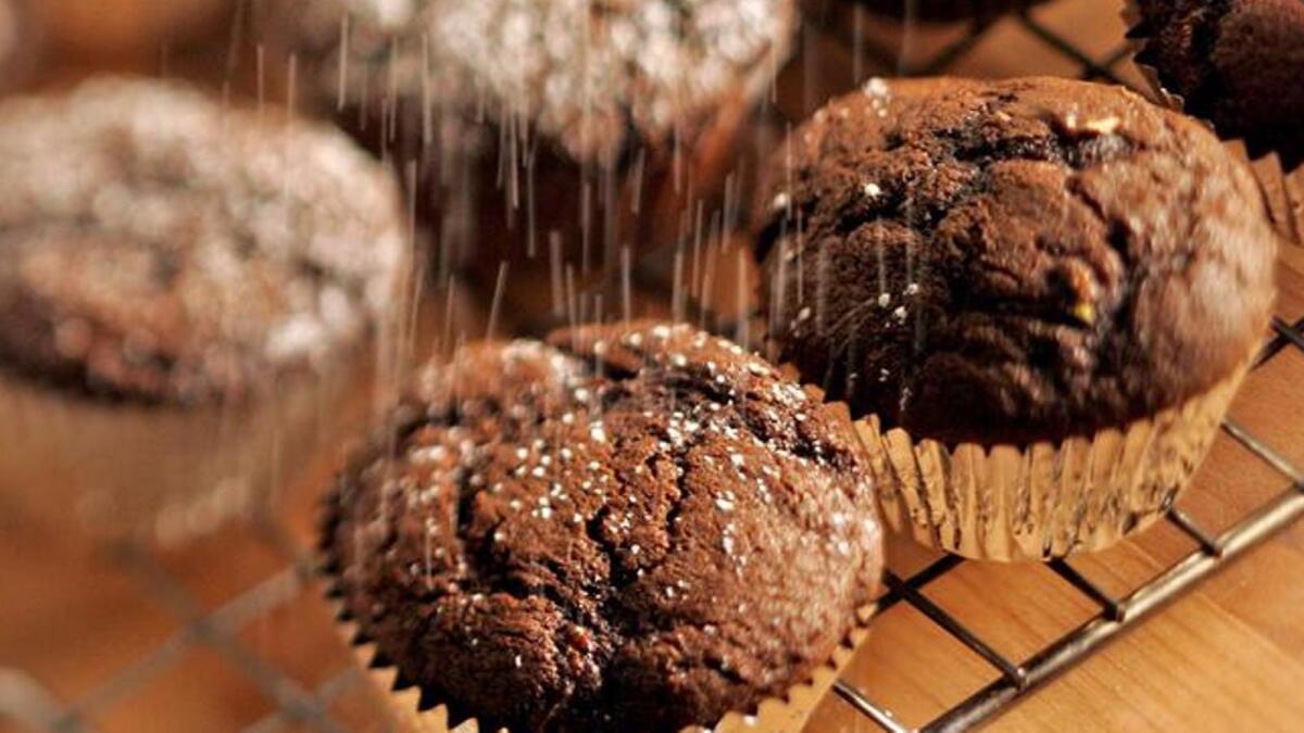 Double chocolate zucchini mini-muffins.