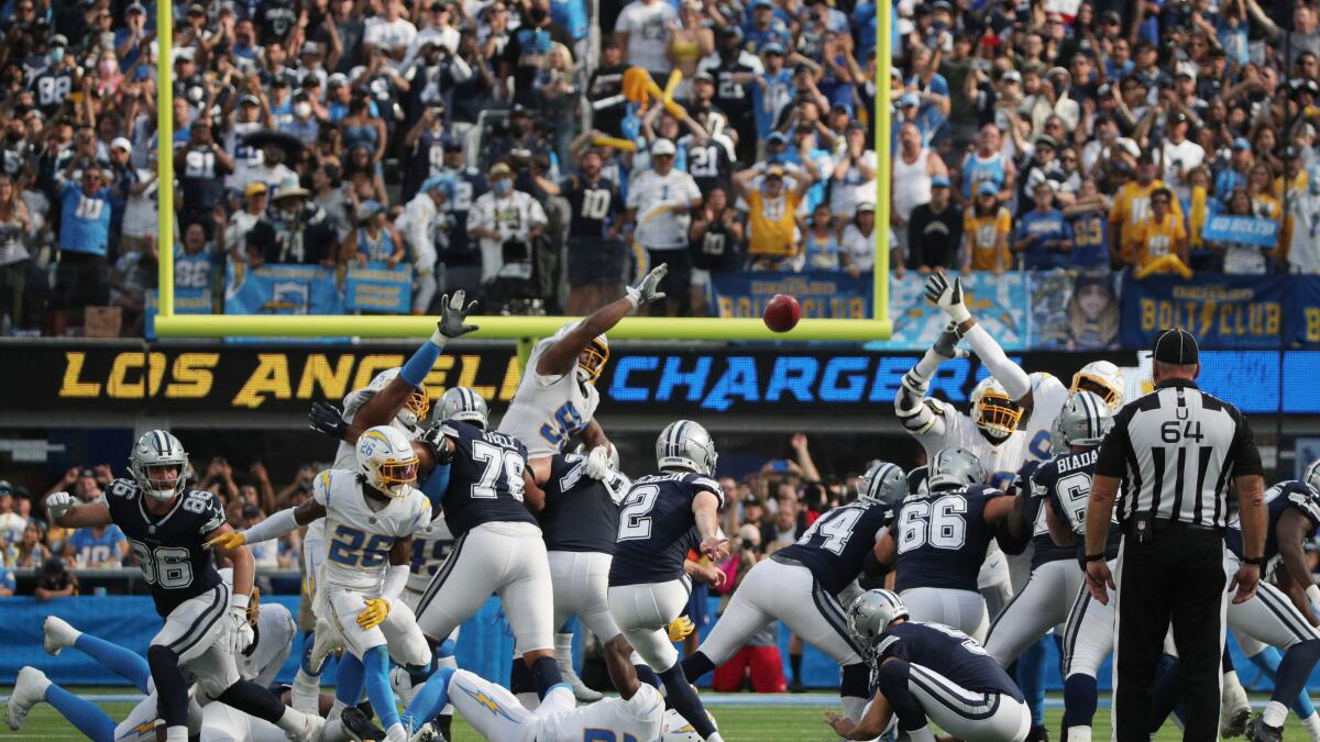 Cowboys defeat Chargers, 20-17, to even record at 1-1