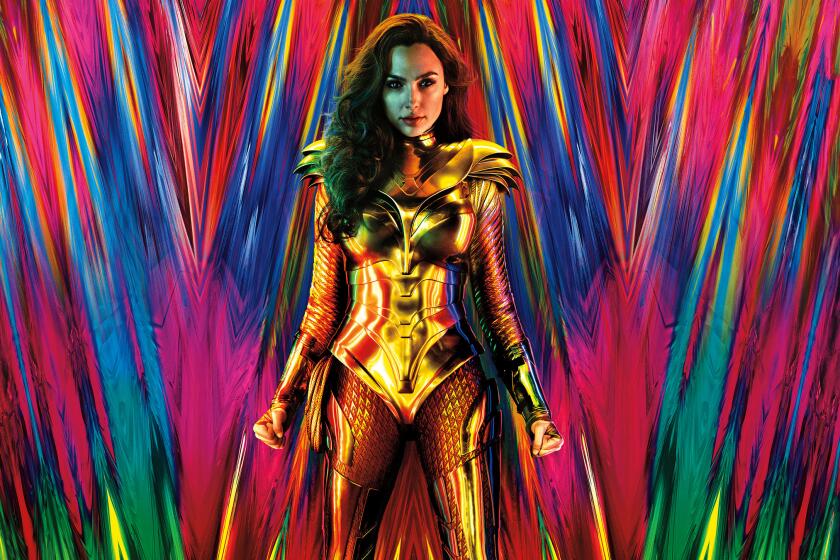 Gal Gadot as Wonder Woman in her gold armor