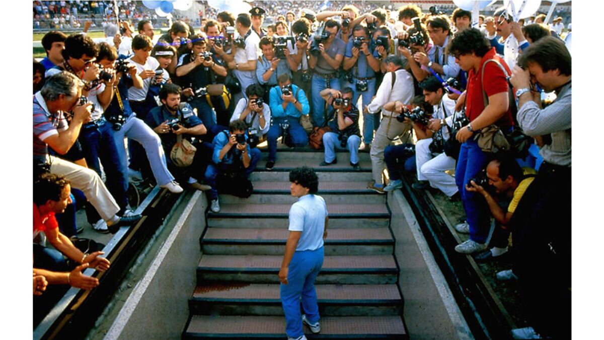 A scene from the documentary "Diego Maradona."