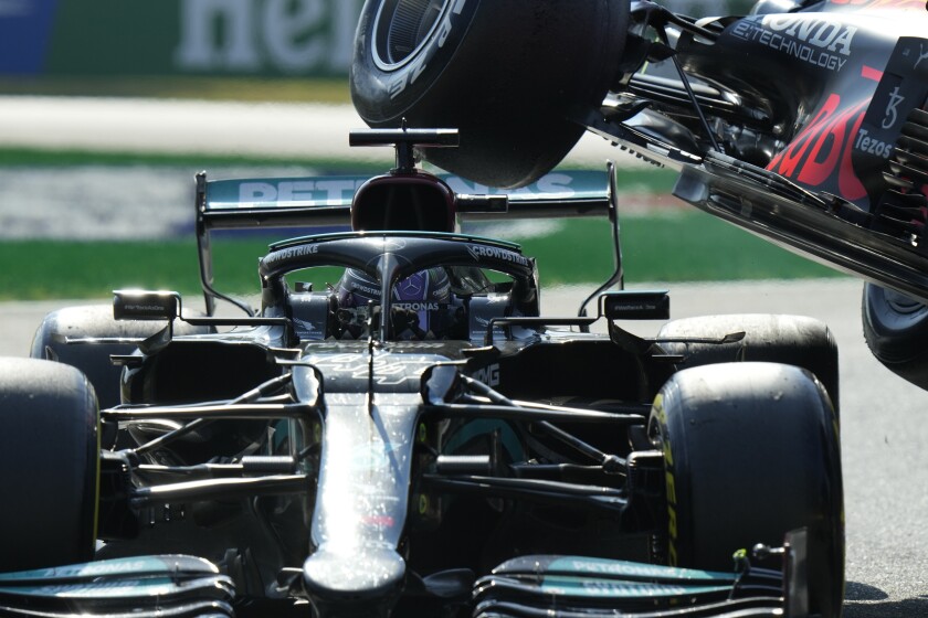 Red Bull driver Max Verstappen of the Netherlands' Formula 1 car 