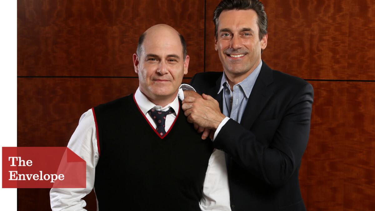 "Mad Men" creator Matthew Weiner and star Jon Hamm developed a deep trust over seven seasons.