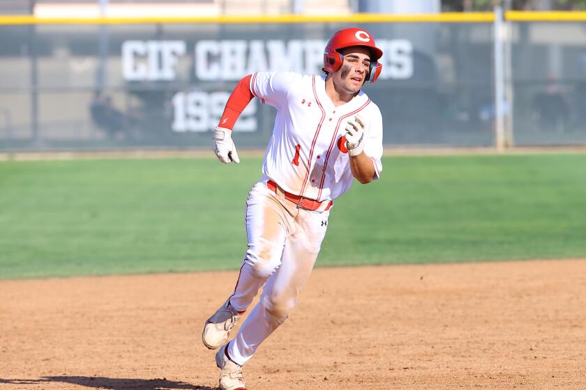 Trey Ebel has helped No. 1 Corona with his glove and bat.