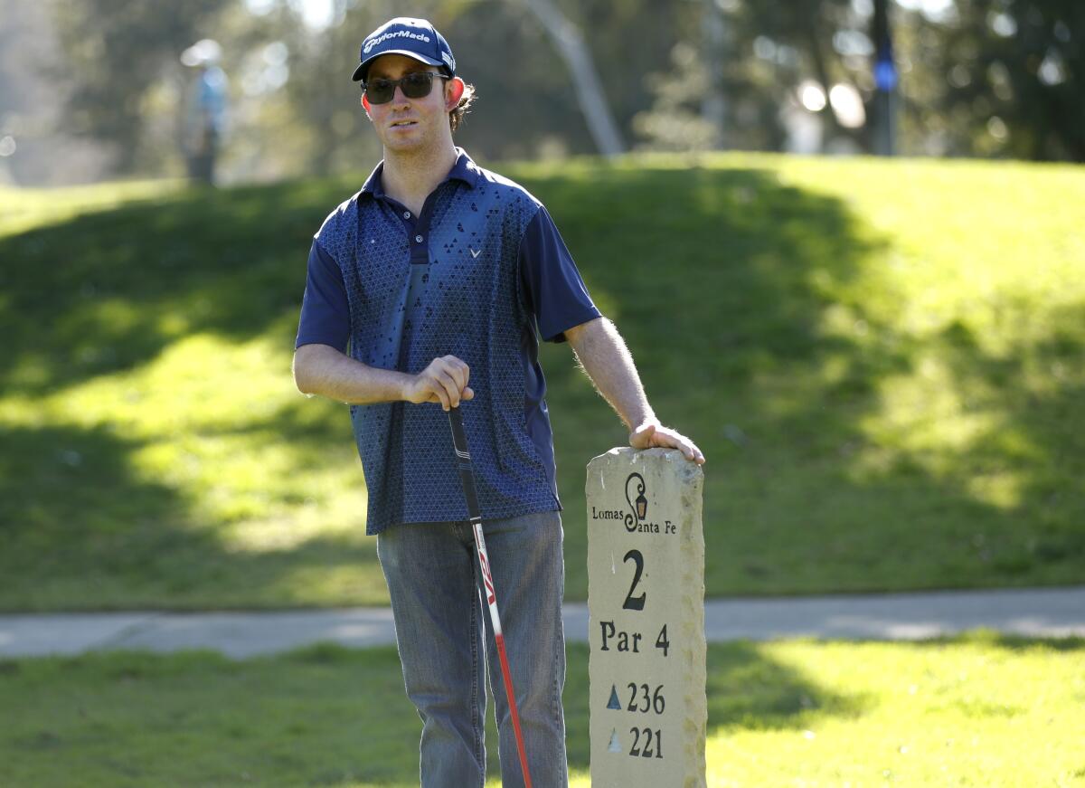 Tyler Schutz, who is visually impaired, shot a double eagle on this Lomas Santa Fe Executive Golf Course hole in 2022.