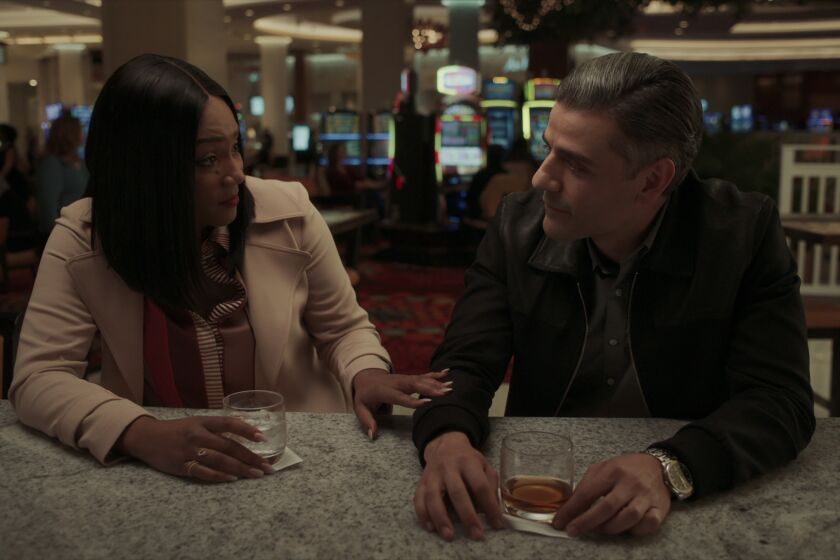 Tiffany Haddish and Oscar Isaac in Paul Schrader's 'The Card Counter.'