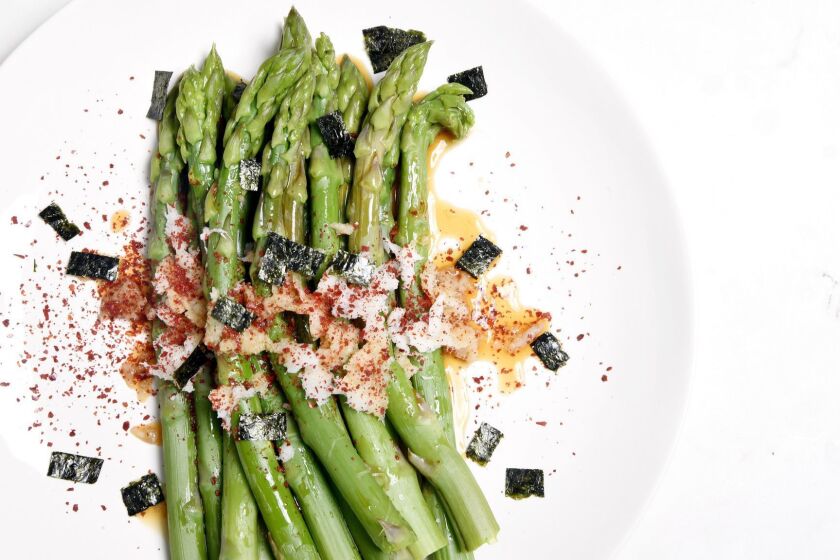LOS ANGELES, CA-April 2, 2019: Asparagus on Tuesday, April 2, 2019. (Mariah Tauger / Los Angeles Times)