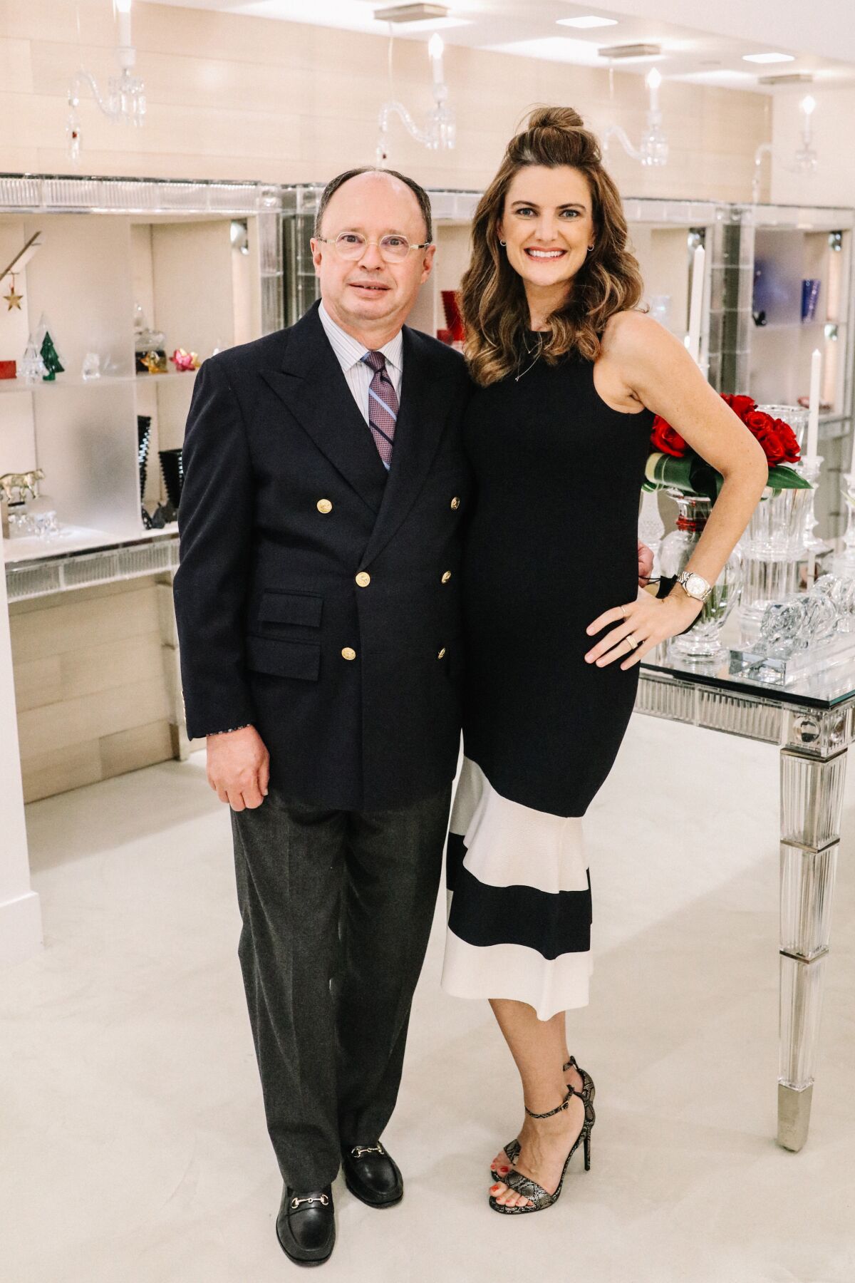 Baccarat boutique director Torrey Obray and VP of sales for Baccarat Sally Burnside.