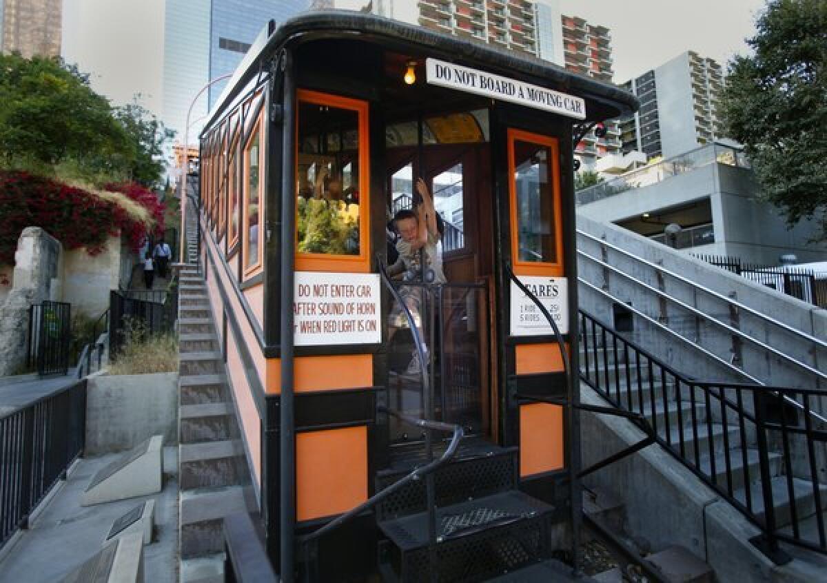 The Angels Flight railway in 2011.