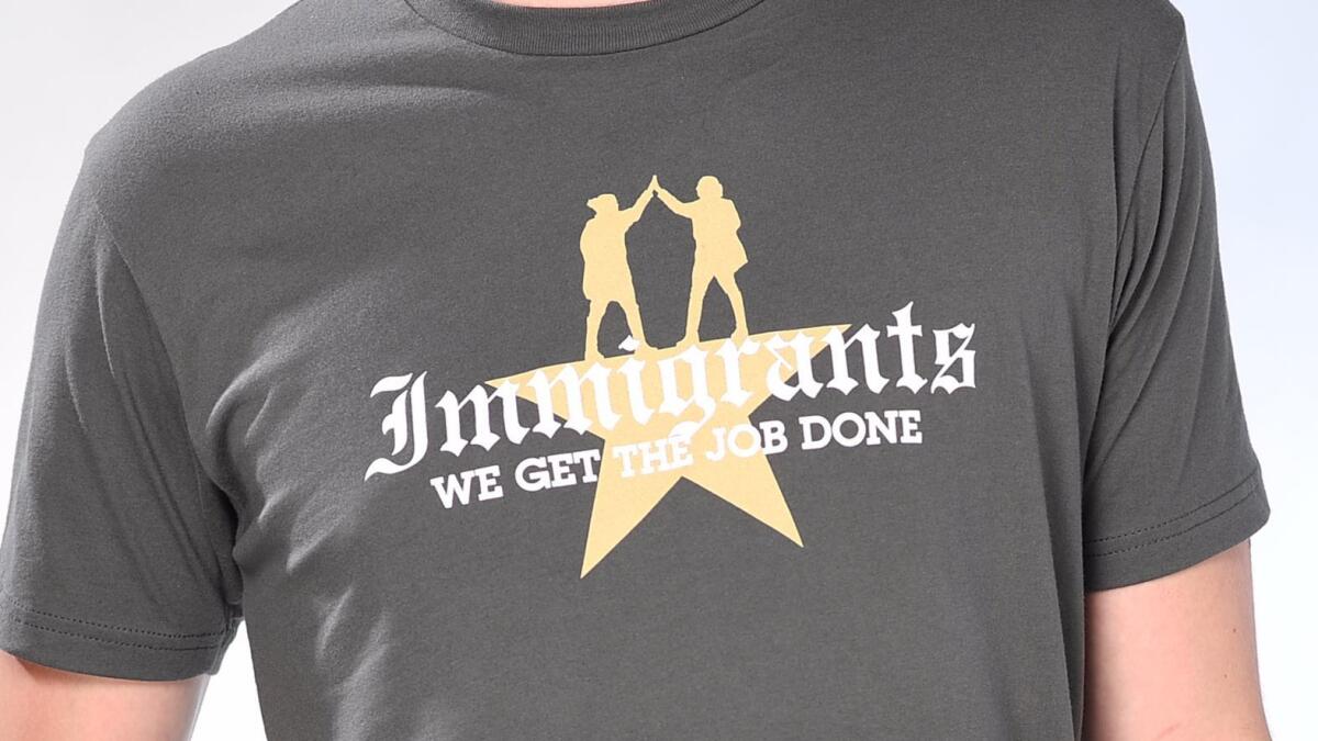 "Immigrants, we get the job done" T-shirt