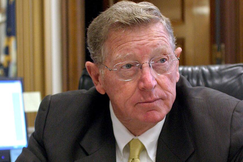 Sen. Conrad Burns in his Capitol Hill office in 2005.