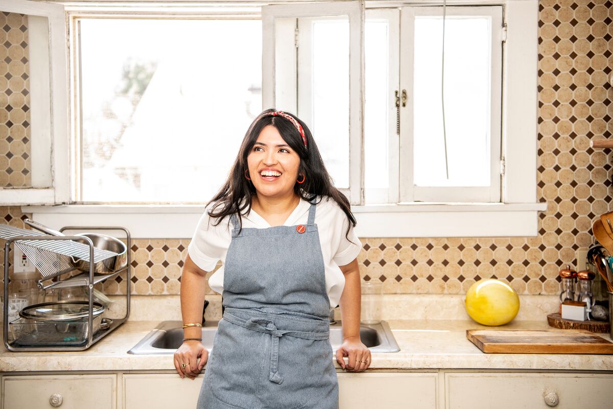 Food writer and online cooking instructor Karla Vasquez in her Los Angeles kitchen