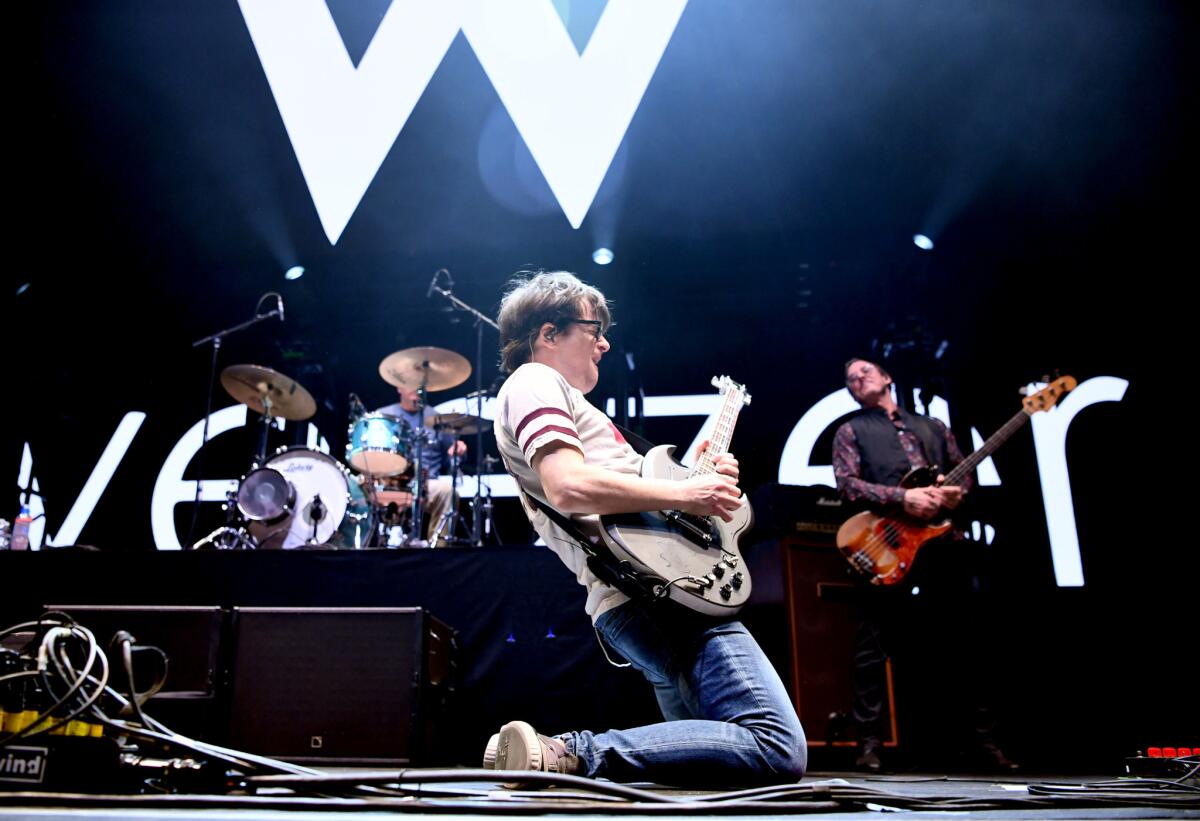 Weezer performing last month at the Forum in Inglewood.