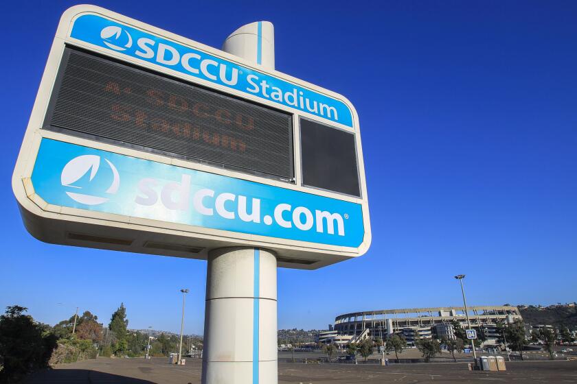 SAN DIEGO, October 9, 2018 | The SDCCU Stadium in San Diego on Tuesday.