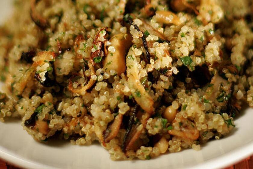 Try this combination of quinoa, meaty shiitake mushrooms, caramelized fennel and crunchy toasted cashews. Recipe: Quinoa salad with shiitakes, fennel and cashews