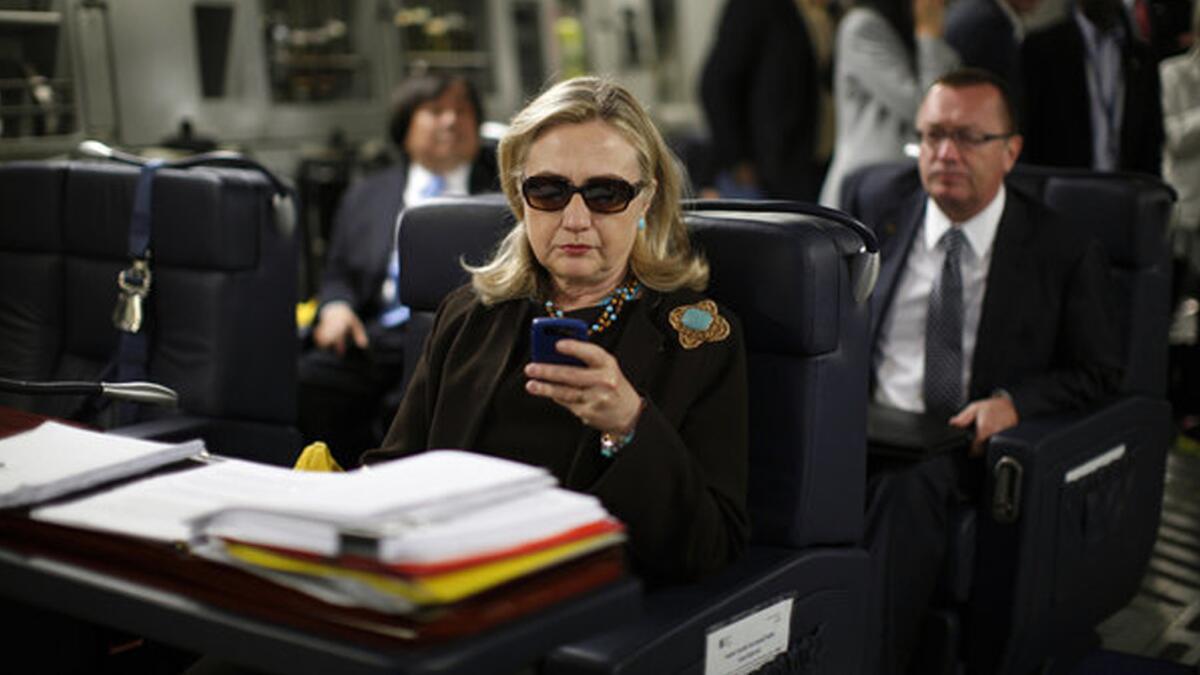 Hillary Rodham Clinton joined Twitter on Monday with a profile picture made popular by the Tumblr "Texts from Hillary."