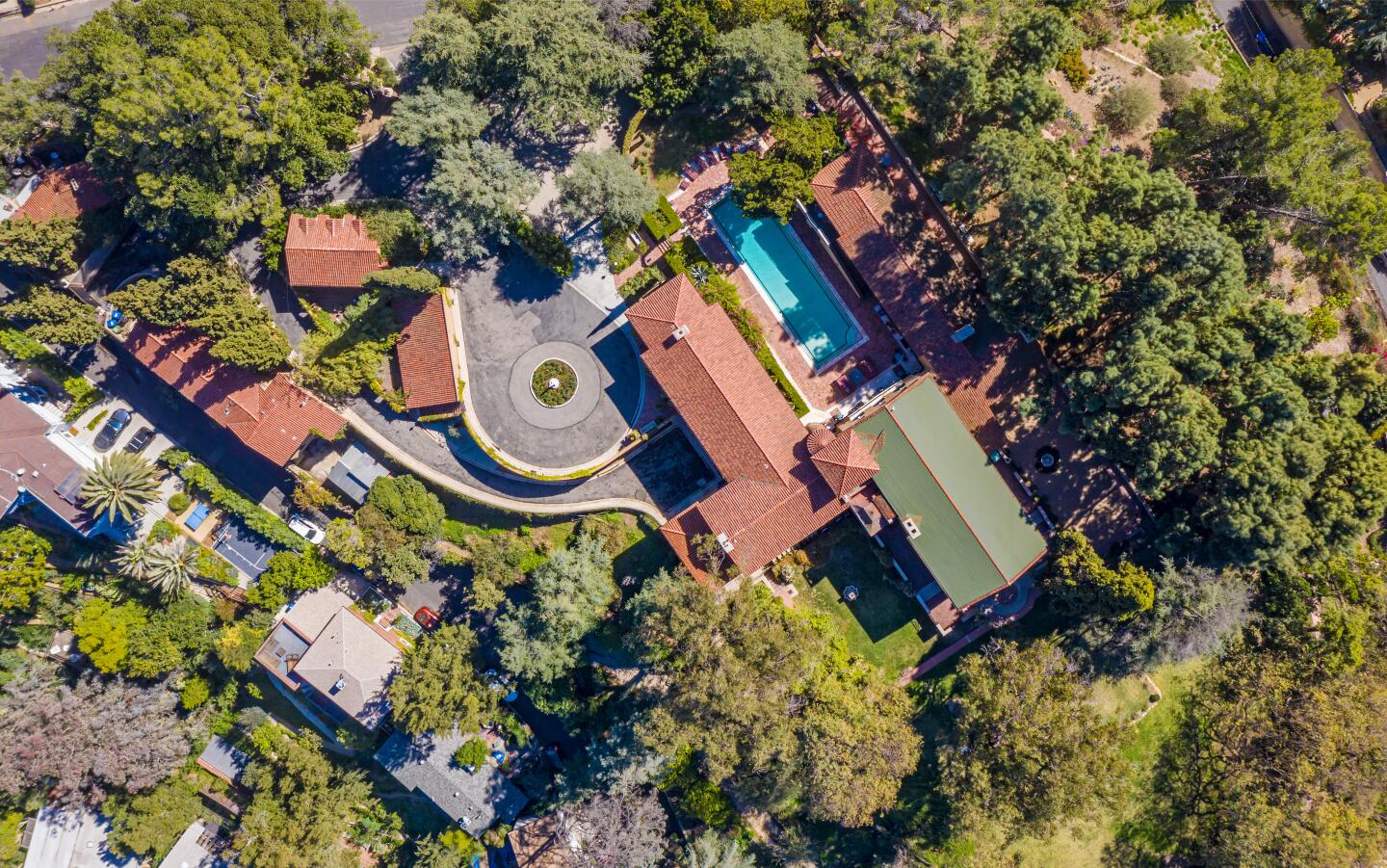 Aerial view of the estate.