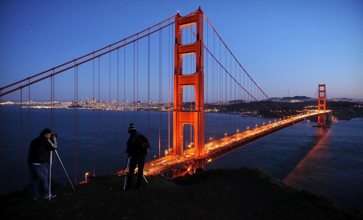 The Golden Gate Bridge was a popular choice by Travel Show attendees as one of the "seven wonders of California."