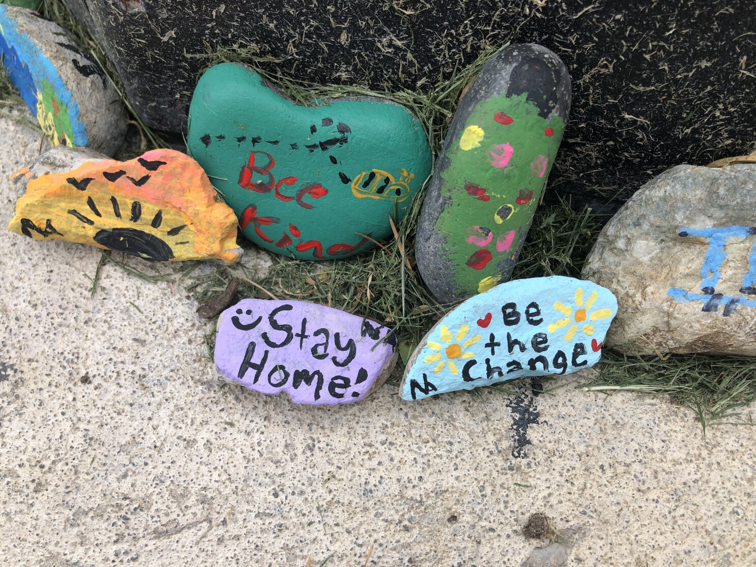 Messages on rocks help one neighborhood cope with coronavirus ...