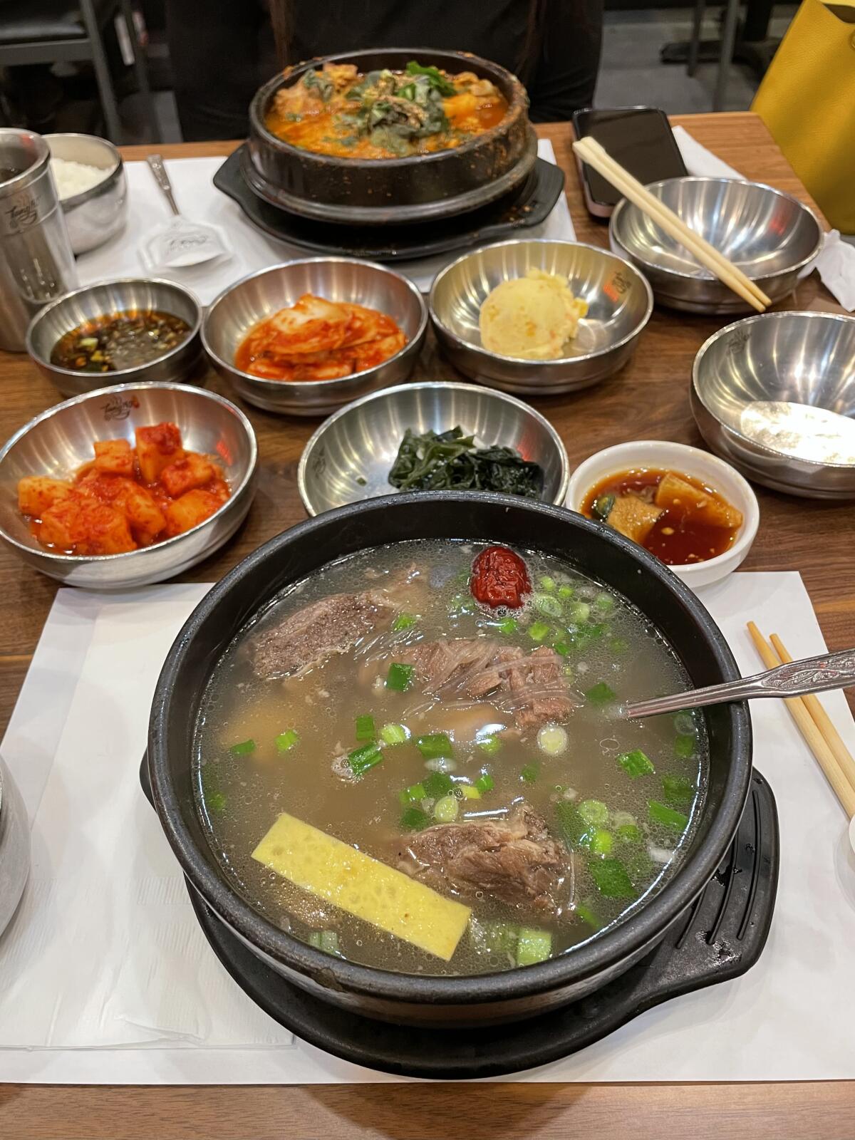Galbi-tang, a Korean soup at Tang 190 in Irvine.