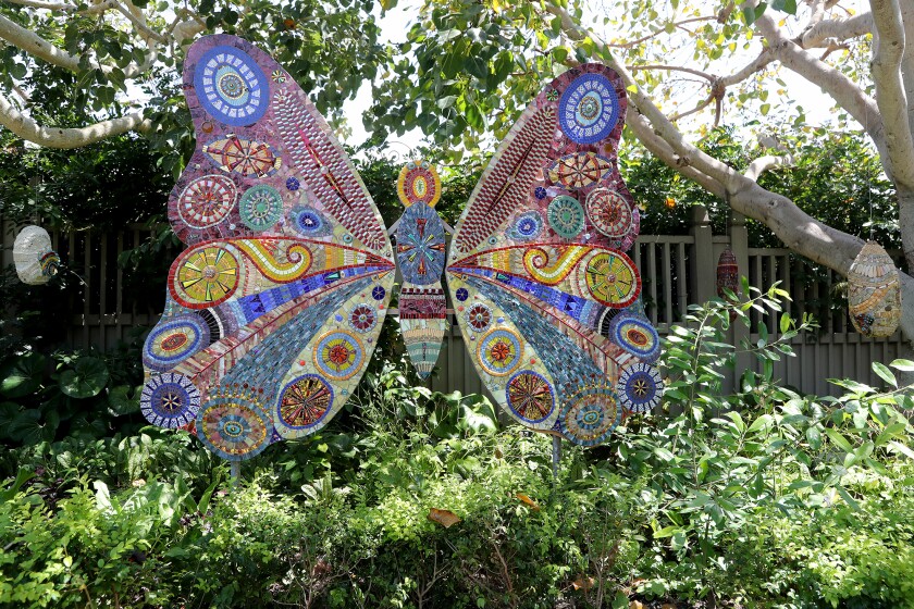 Cocoons & Enormous Butterfly Wings by internationally renowned mosaicist Irina Charny.