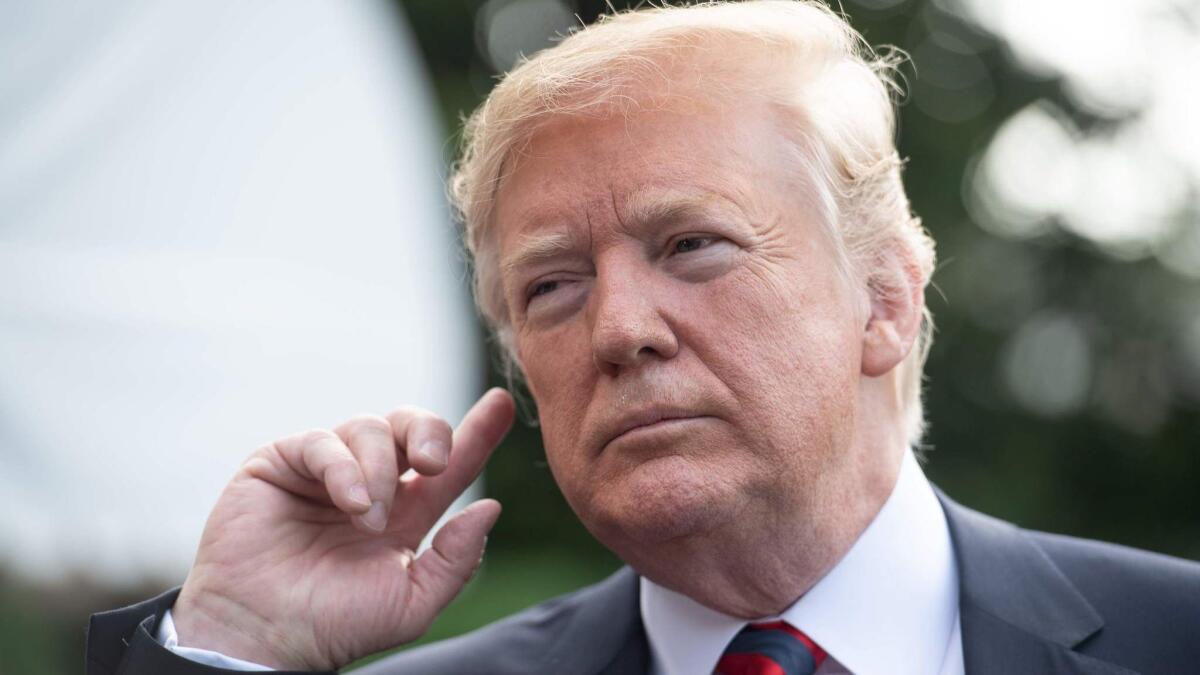 President Trump, shown June 8, said Monday that said he would direct the creation of the Space Force as a sixth branch of the U.S. armed forces.