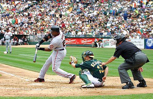 Bonds hits his 714th career home run, a solo shot off Oakland Athletics pitcher Brad Halsey.