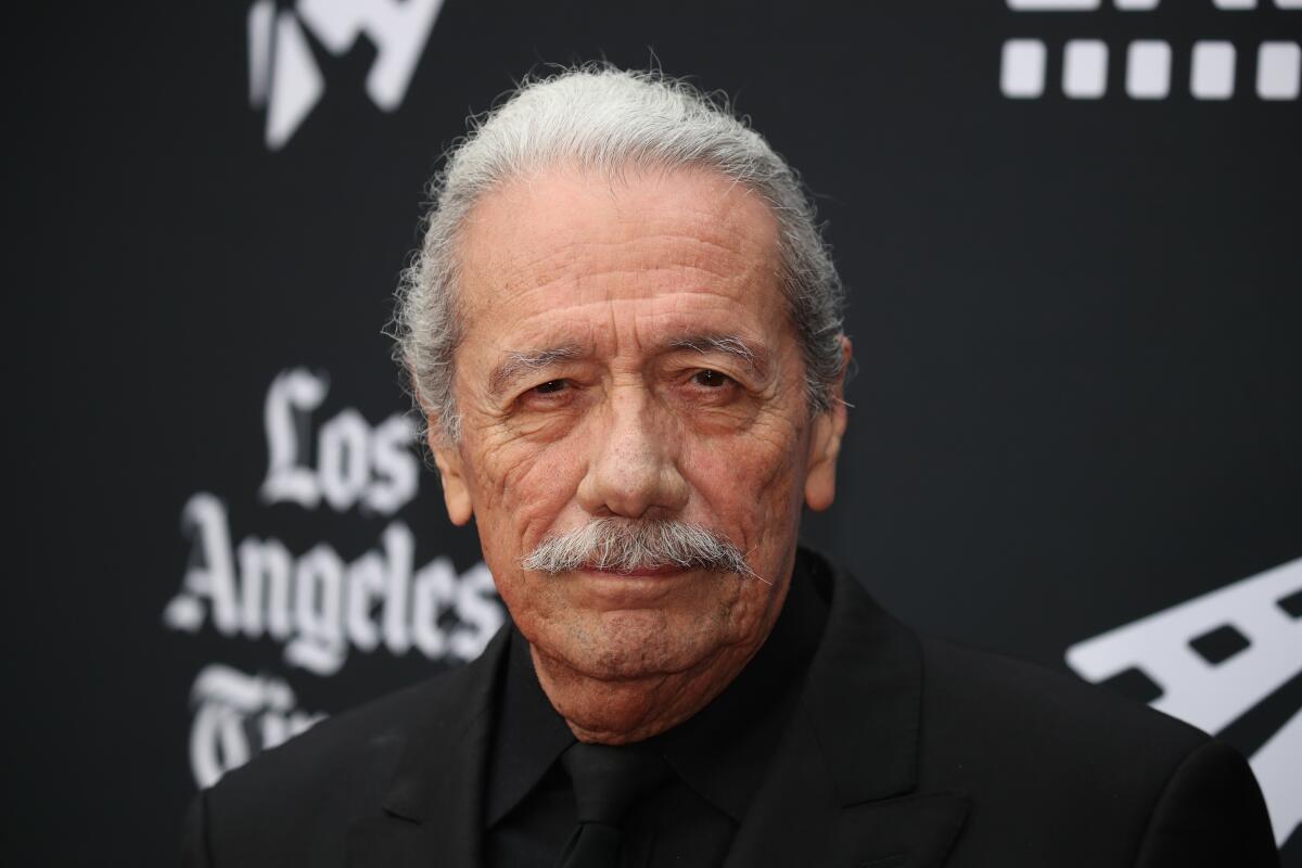 Actor Edward James Olmos is photographed in Burbank. Olmos recently announced he has beaten cancer.