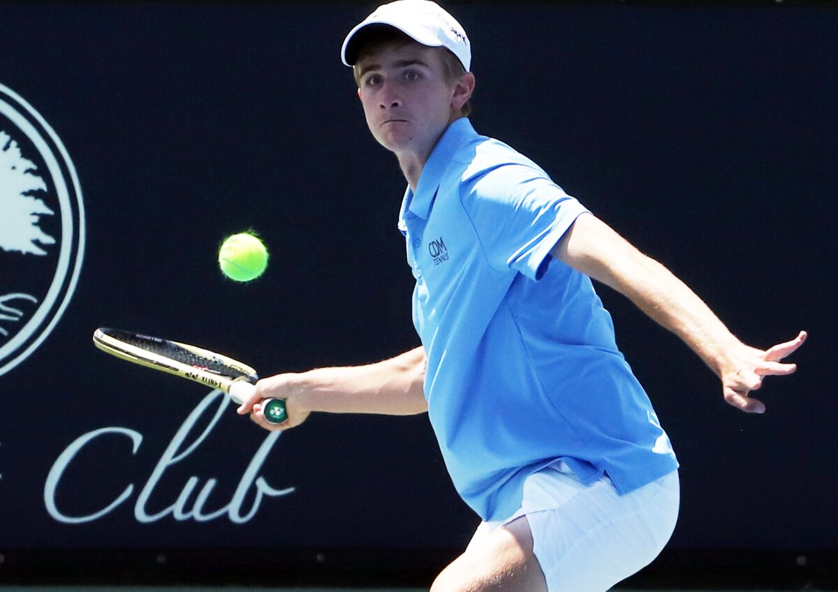Corona del Mar's Jack Knox plays against University during Friday's CIF Southern Section Open Division title match.
