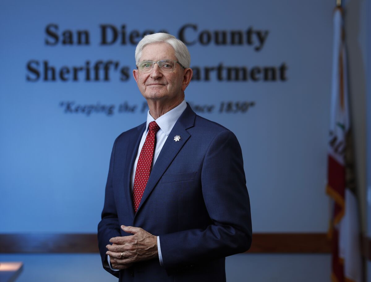 San Diego Sheriff Bill Gore on his retirement day