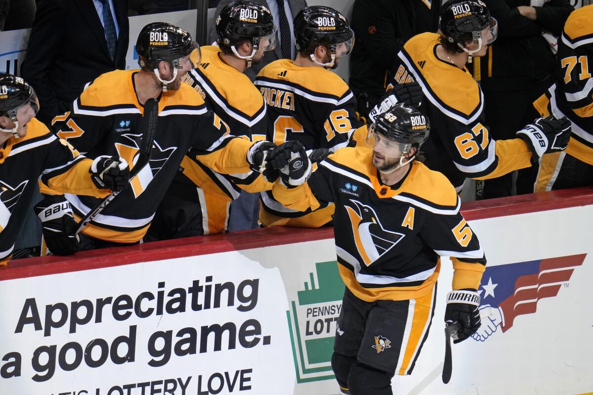 Sam Lafferty Pittsburgh Penguins Adidas Authentic Home NHL Hockey Jers