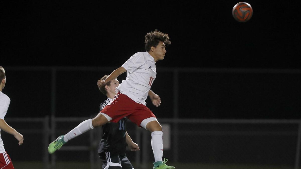 Nico Ramirez, shown here on Dec. 8, 2017, and the Estancia High boys' soccer team open the CIF Southern Section Division 3 playoffs on Friday.