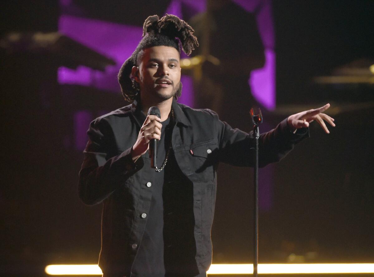 The Weeknd performs at the BET Awards in Los Angeles on June 28, 2015.