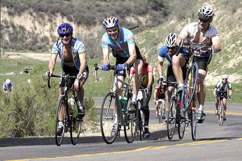 Cyclists tackle the Solvang Century, which attracted 4,850 participants this year. The ride is known for its scenery.