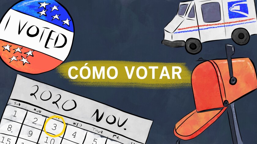 Las frase 'Cómo votar' acompa?an objetos relacionados a las elecciones