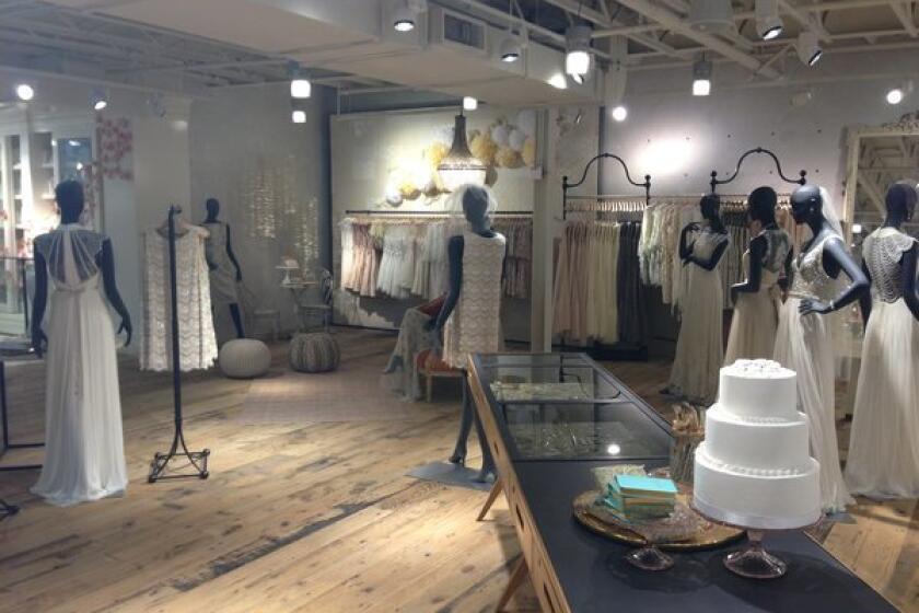 The new BHLDN "shop within a shop" bridal concept at the Anthropologie store in Beverly Hills.