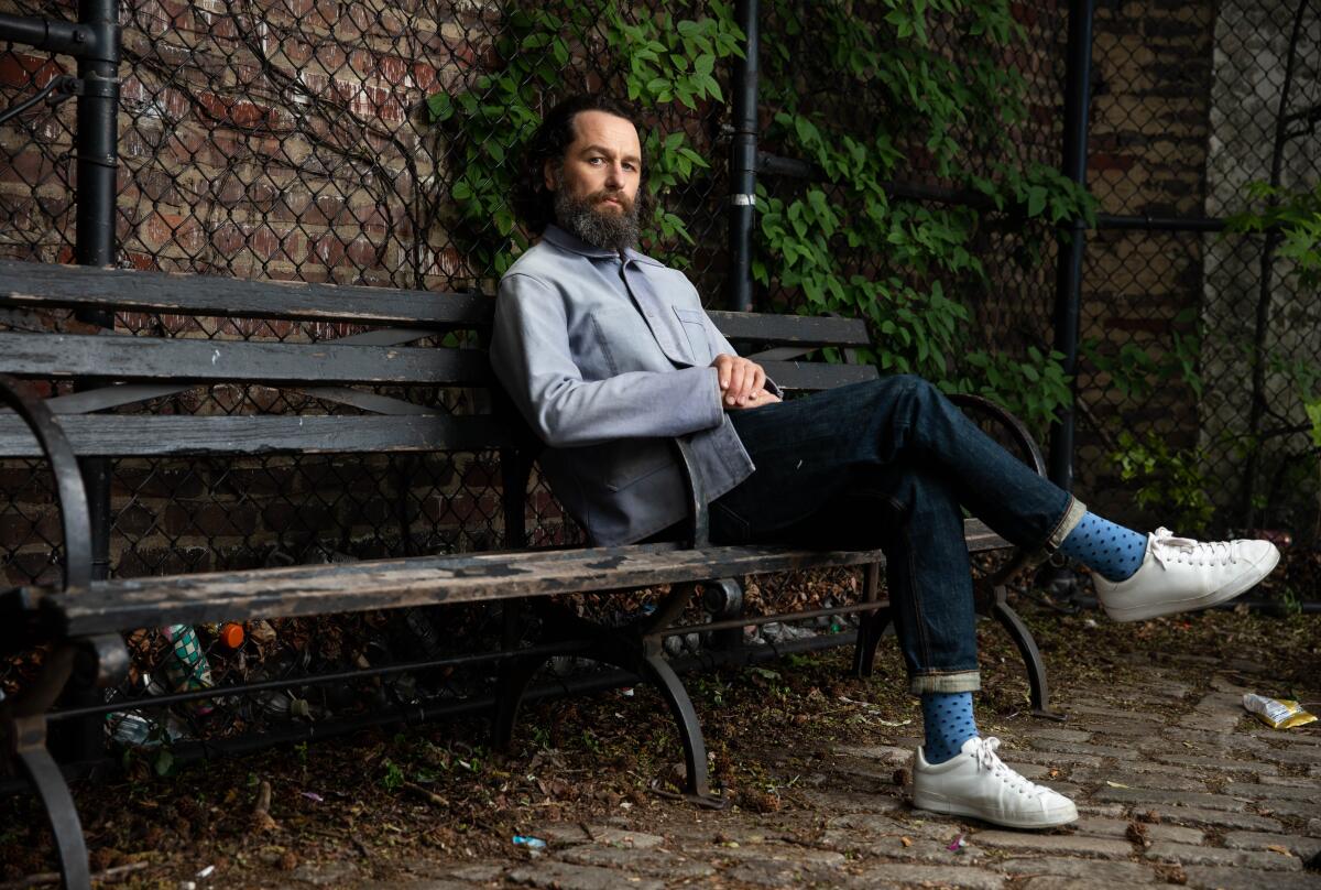  Actor Matthew Rhys poses for a portrait on Friday, May 28, 2021 in Adam Yauch Park in Brooklyn.