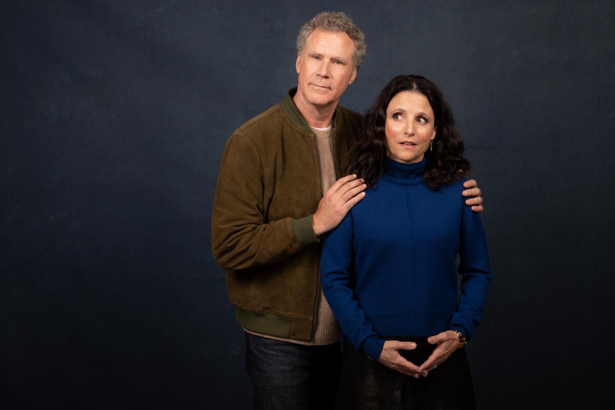 Will Ferrell and Julia Louis-Dreyfus of “Downhill,” photographed in the L.A. Times Studio at the Sundance Film Festival on Monday, Jan. 27, 2020, in Park City, Utah.