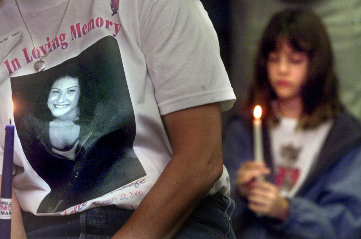 The February 2000 killing of Michelle O'Keefe shook the Antelope Valley community where she lived. (Beatrice de Gea / Los Angeles Times)