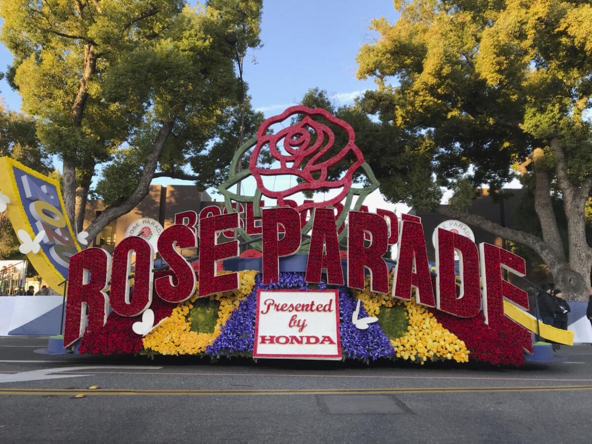 A Rose Parade float