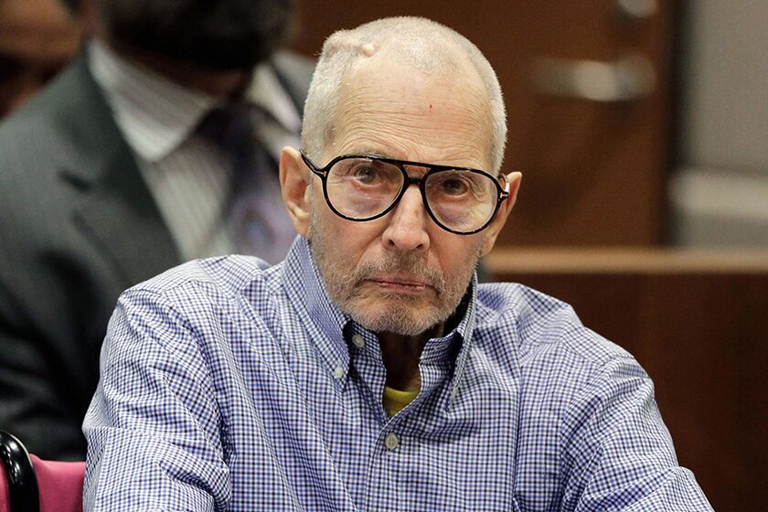 Robert Durst is pictured in a Los Angeles courtroom in 2016.