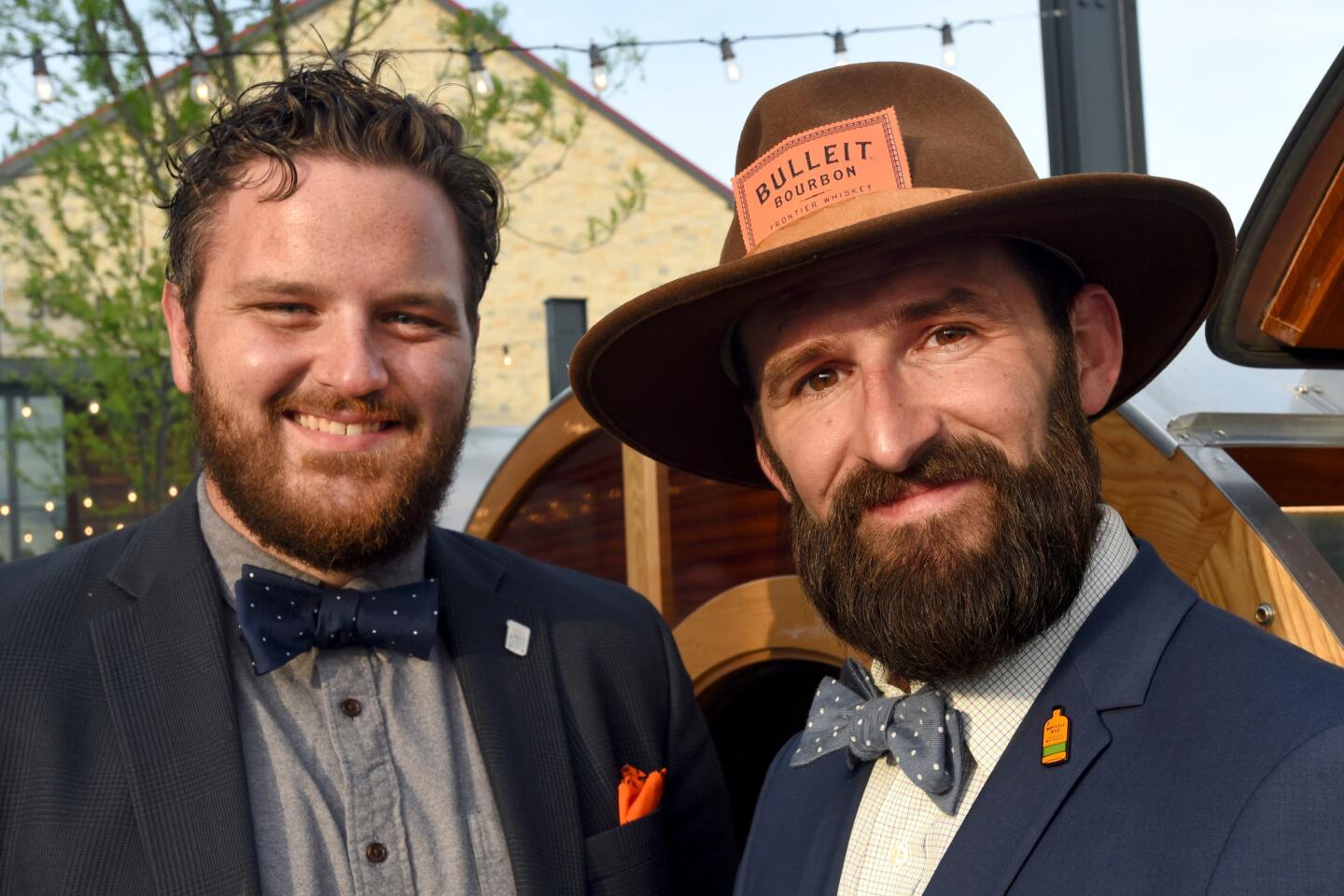 Forrest Williams and John Burke at the Bourbon and Bowties charity fundraiser held at Rye Street Tavern in Port Covington.