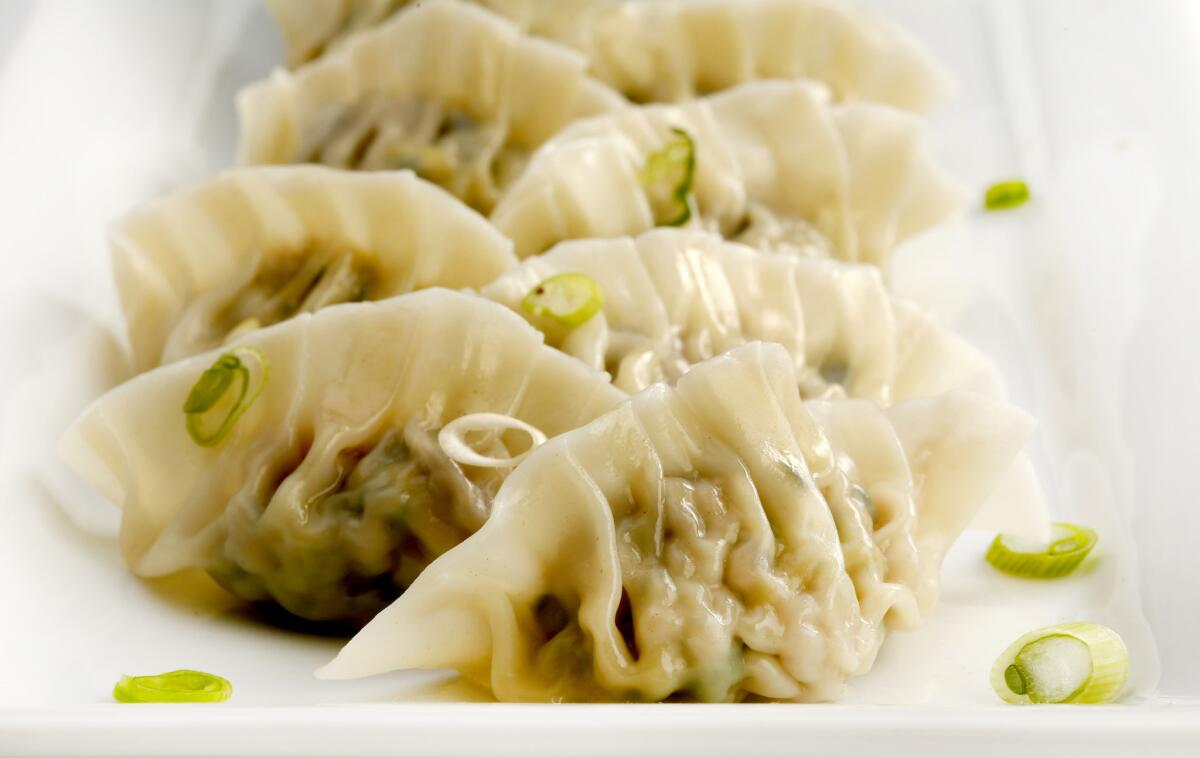 Cantonese dumplings are served for Chinese New Year.