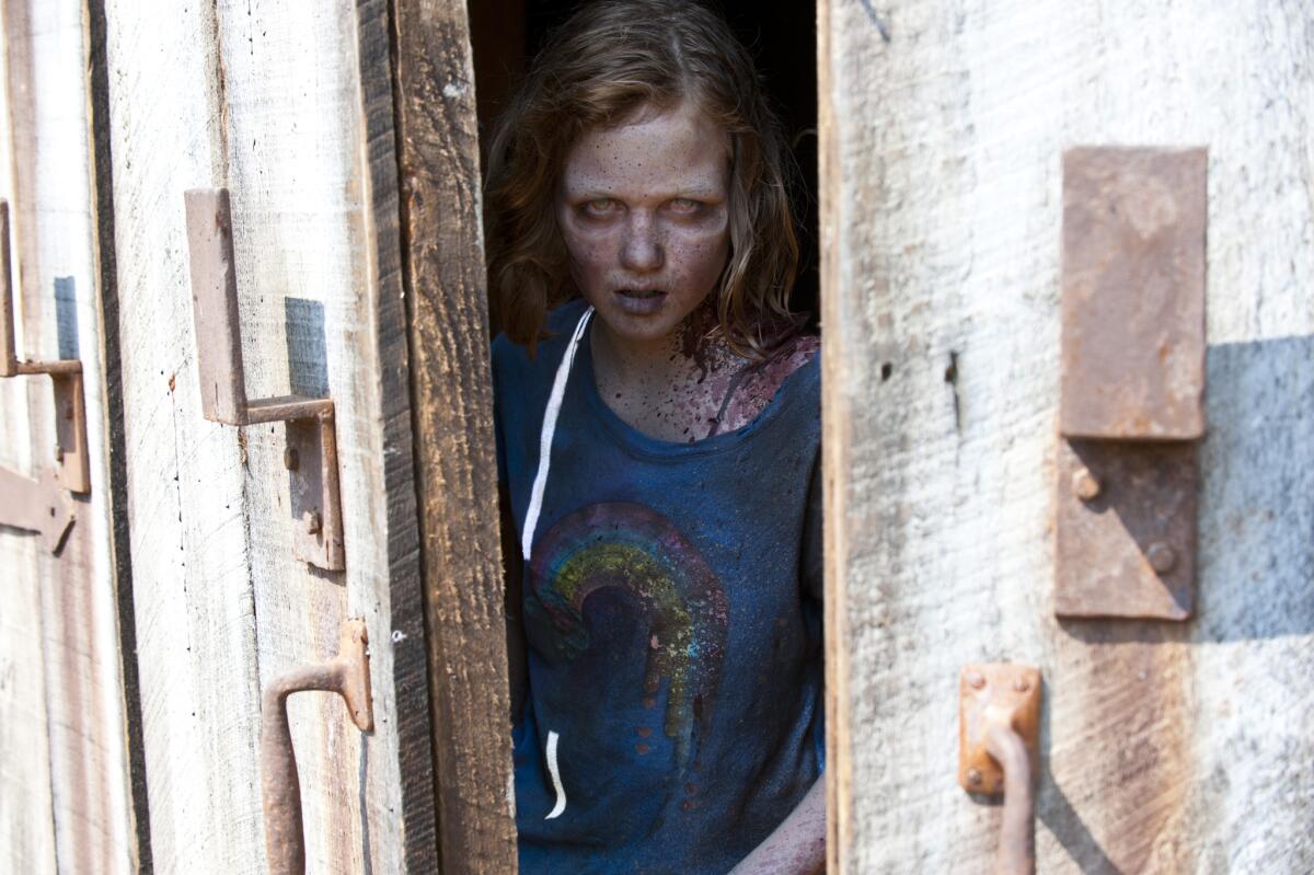 Sophia comes out of the barn: A child character on "The Walking Dead" (Sophia, played by Madison Lintz) is dead, reanimated.