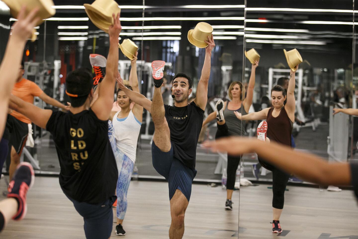 The Hollywood location has classes aimed at the industry crowd, said Equinox Chief Executive Harvey Spevak, including dance-fitness classes 5-6-7-Broadway! (pictured), Cardio Hip Hop Funk and Classical Ballet.