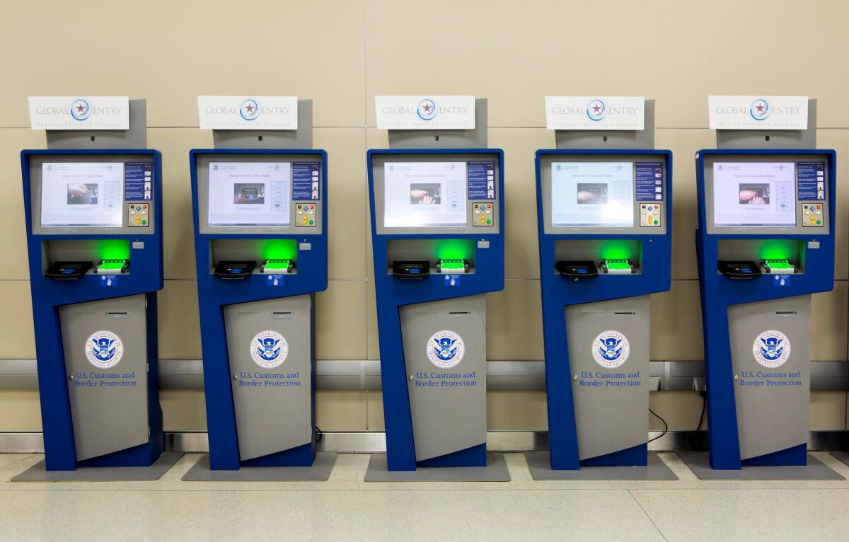 Global Entry kiosks expedite entry into the United States for those who have applied for the card and been approved.