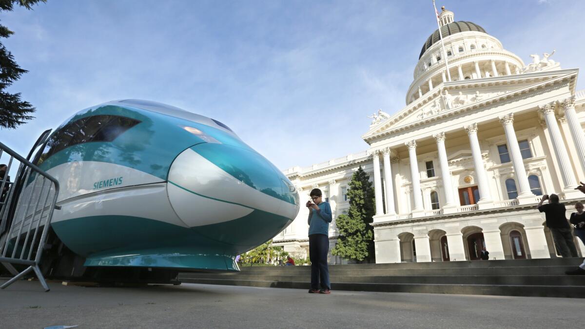 The high-speed rail project connecting San Francisco and Los Angeles is the biggest recipient of the cap-and-trade funds. (Rich Pedroncelli / Associated Press)