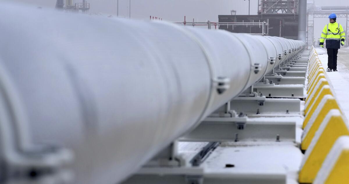 Gas pipeline in Wilhelmshaven, Germany