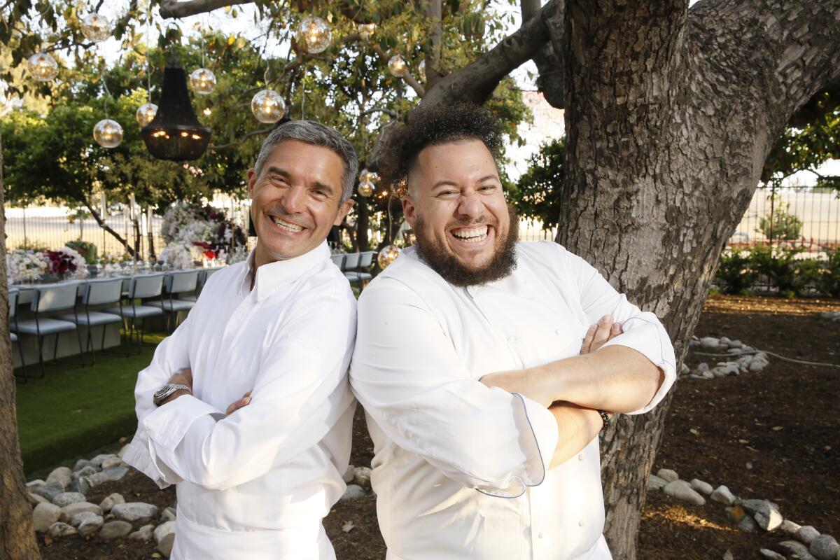 Ranch chefs Tony Esnault, left and Amar Santana will take part in a special event to benefit a nonprofit.